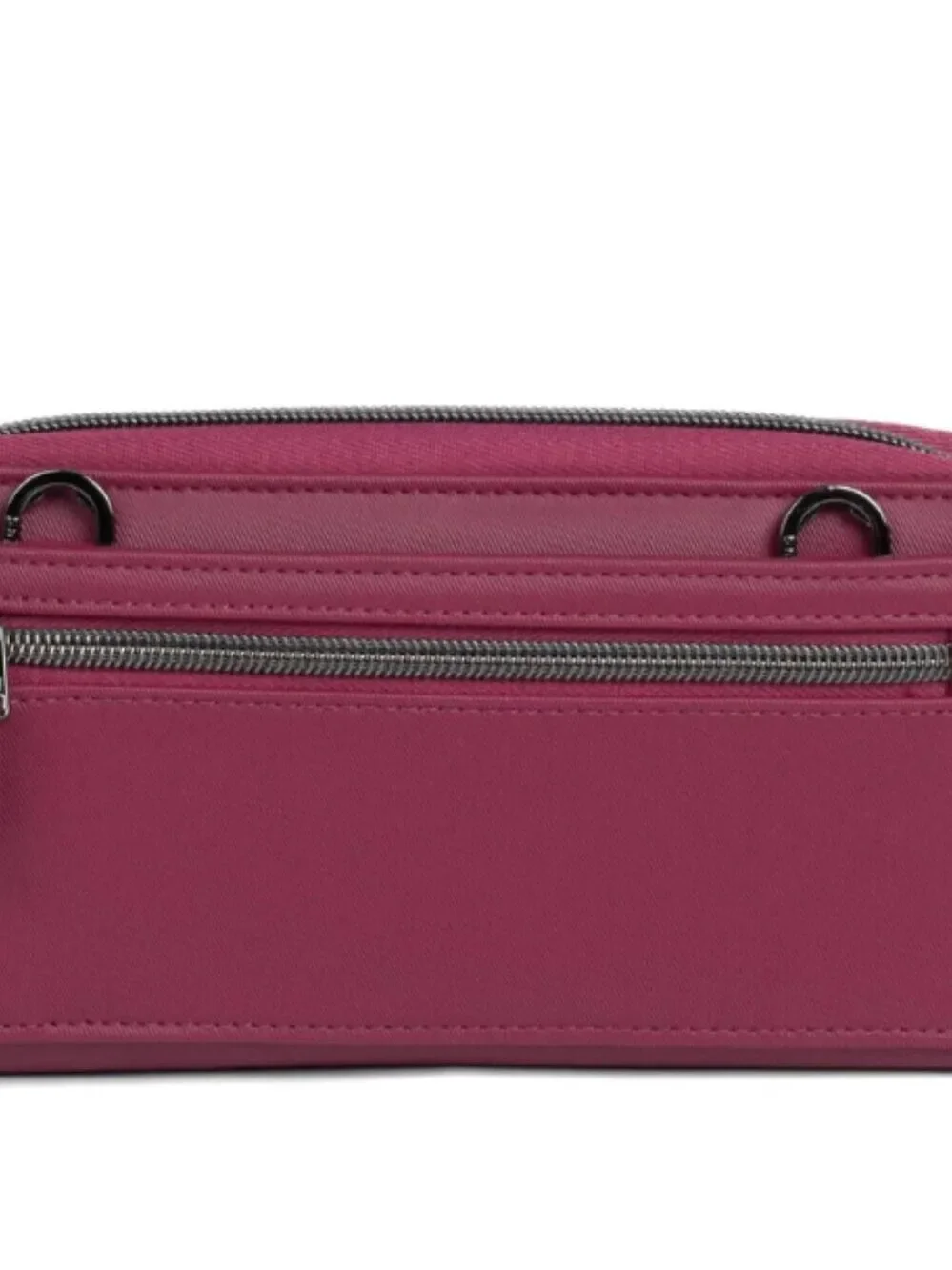 NWT- LUG- SATIN LUXE KICKFLIP SE CROSSBODY WALLET ( Hearts interior)- Raspberry